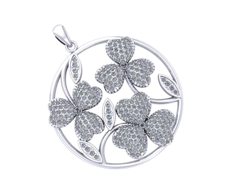 Бриллиантовый кулон 3D рендеринг 3D Модель