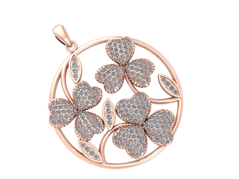 Бриллиантовый кулон 3D рендеринг 3D Модель