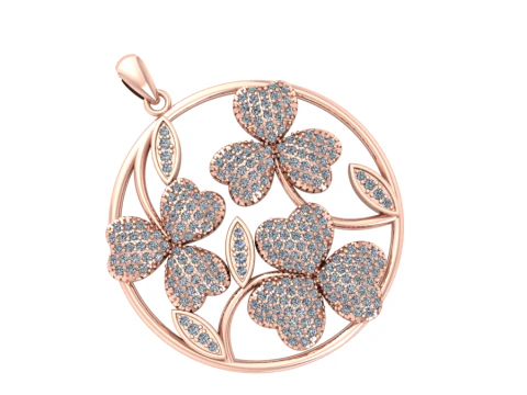 Бриллиантовый кулон 3D рендеринг 3D Модель