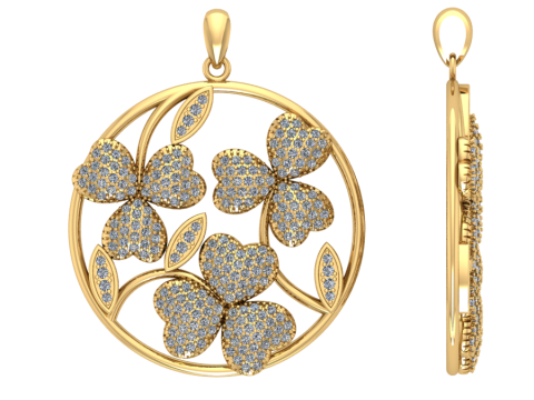 Бриллиантовый кулон 3D рендеринг 3D Модель