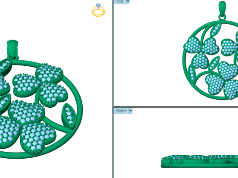 Бриллиантовый кулон 3D рендеринг 3D Модель