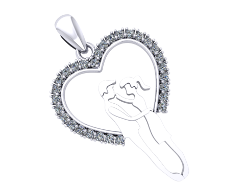 Diamond pendant 3d render 3D Model