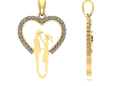 Diamond pendant 3d render 3D Model