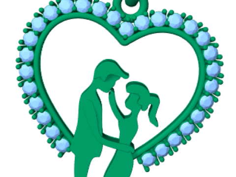 Diamond pendant 3d render 3D Model