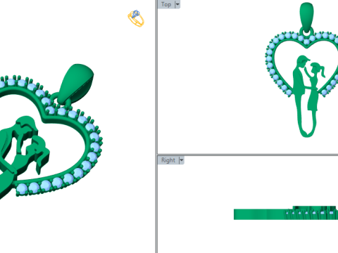 Diamond pendant 3d render 3D Model