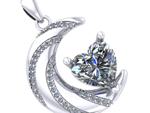 Diamond pendant 3d render 3D Model