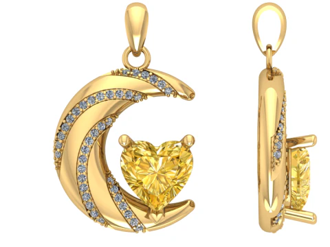 Diamond pendant 3d render 3D Model