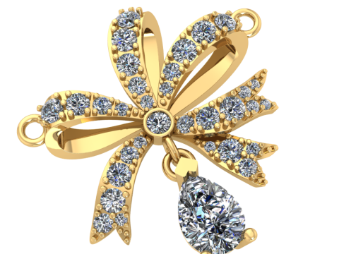 钻石吊坠 3d 渲染 3D 模型