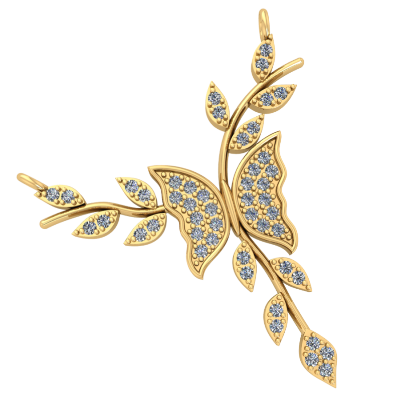 Diamond pendant 3d render 3D Model .c4d .max .obj .3ds .fbx .stl .blend