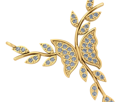 Renderização 3d de pingente de diamante Modelo 3D