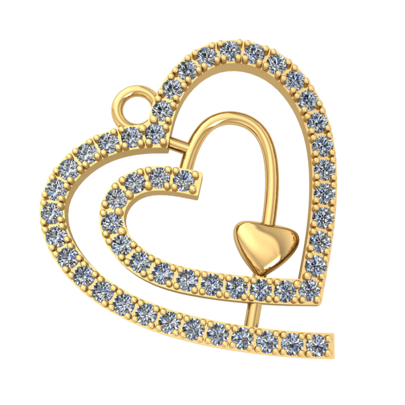 Diamond pendant 3d render 3D Model .c4d .max .obj .3ds .fbx .stl .blend 