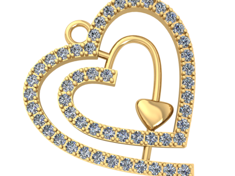 Diamantanh&auml;nger 3D-Rendering 3D Modell