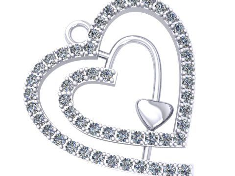 Diamond pendant 3d render 3D Model