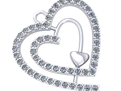 Бриллиантовый кулон 3D рендеринг 3D Модель