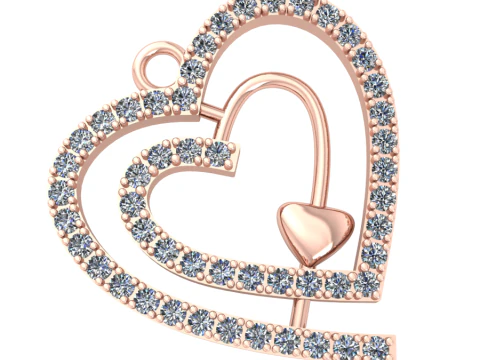 Бриллиантовый кулон 3D рендеринг 3D Модель