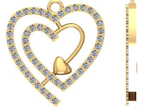 Diamond pendant 3d render 3D Model