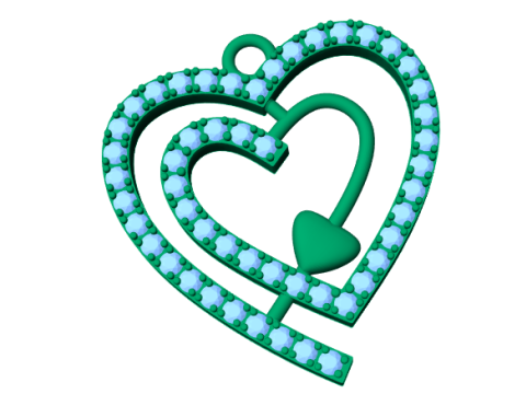 Diamond pendant 3d render 3D Model