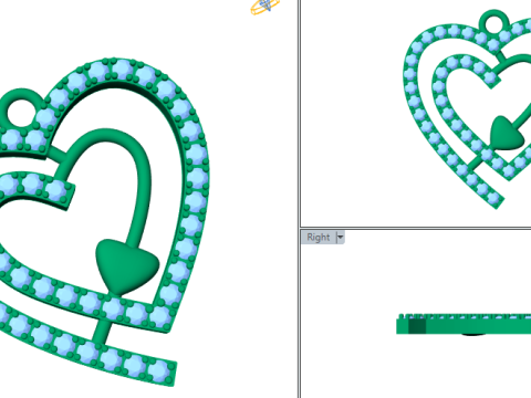 Diamond pendant 3d render 3D Model