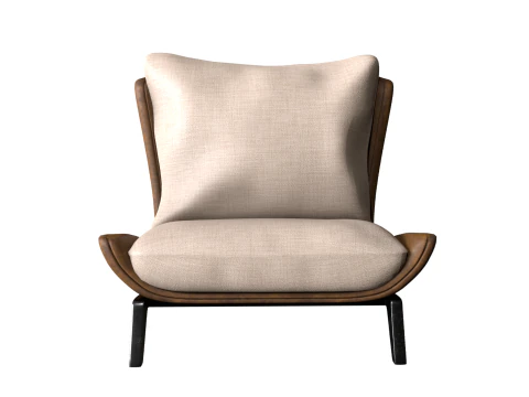 Leather Sofa Single 3D Model