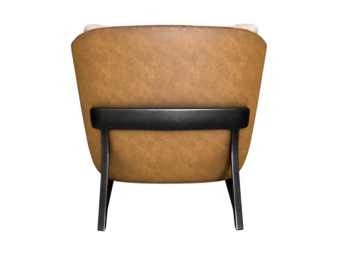 Leather Sofa Single 3D Model