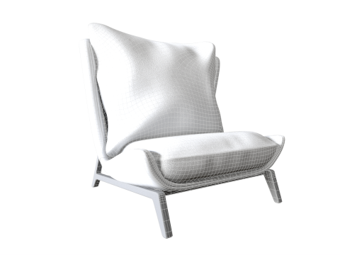 Leather Sofa Single 3D 模型