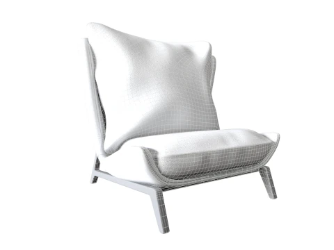 Leather Sofa Single 3D Model