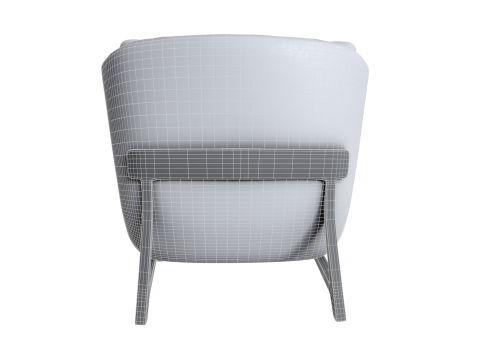 Leather Sofa Single 3D 模型