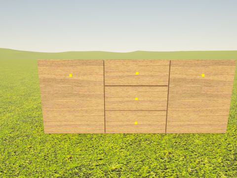 MOBILE BASSO CON ANTE E CASSETTI 3Dモデル