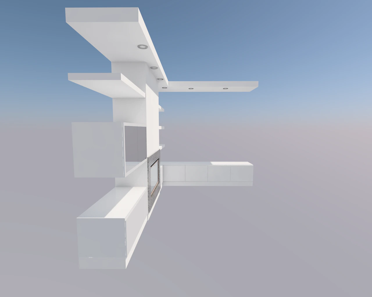 MOBILE BASSO CON ANTE E CASSETTI 3D Model .c4d .max .obj .3ds .fbx .stl .blend 