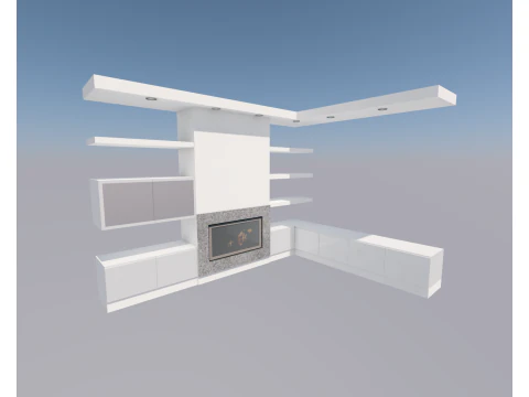 MOBILE BASSO CON ANTE E CASSETTI 3D Model