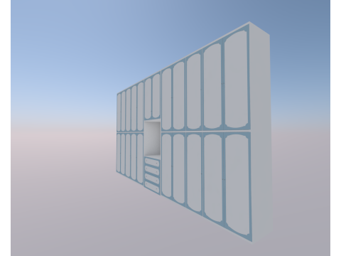 ARMADIO TUTTA PARETE CLASSICO 3Dモデル