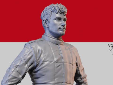 Charles Leclerc 3D प्रिंट मॉडल