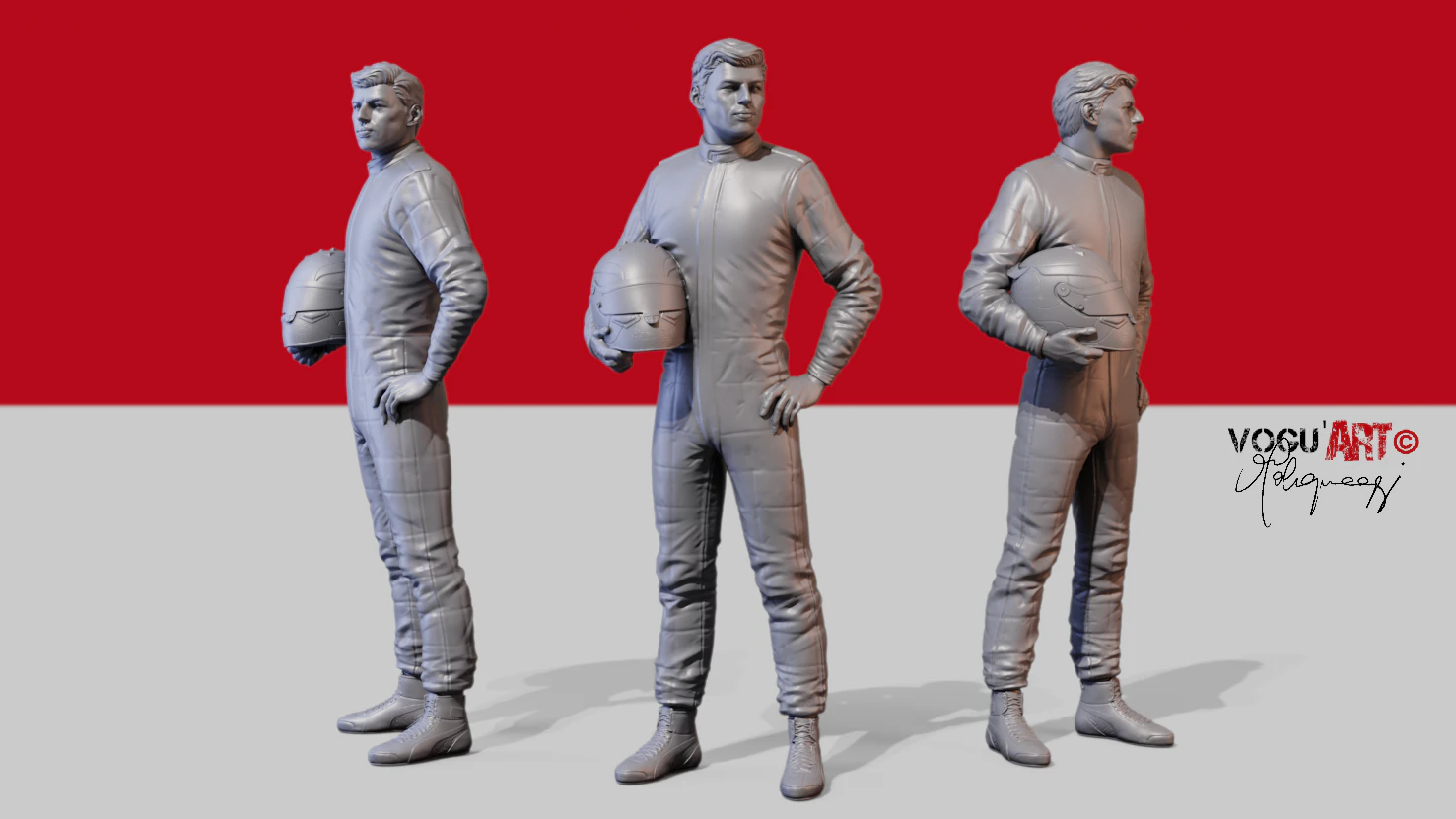 Max Verstappen 3D Print Model .c4d .max .obj .3ds .fbx .stl .blend