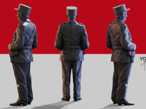 De Funes gendarme french Modèles 3D en vedette