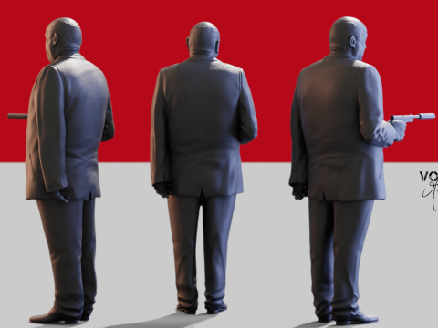 Bernard Blier 3D Druckmodell