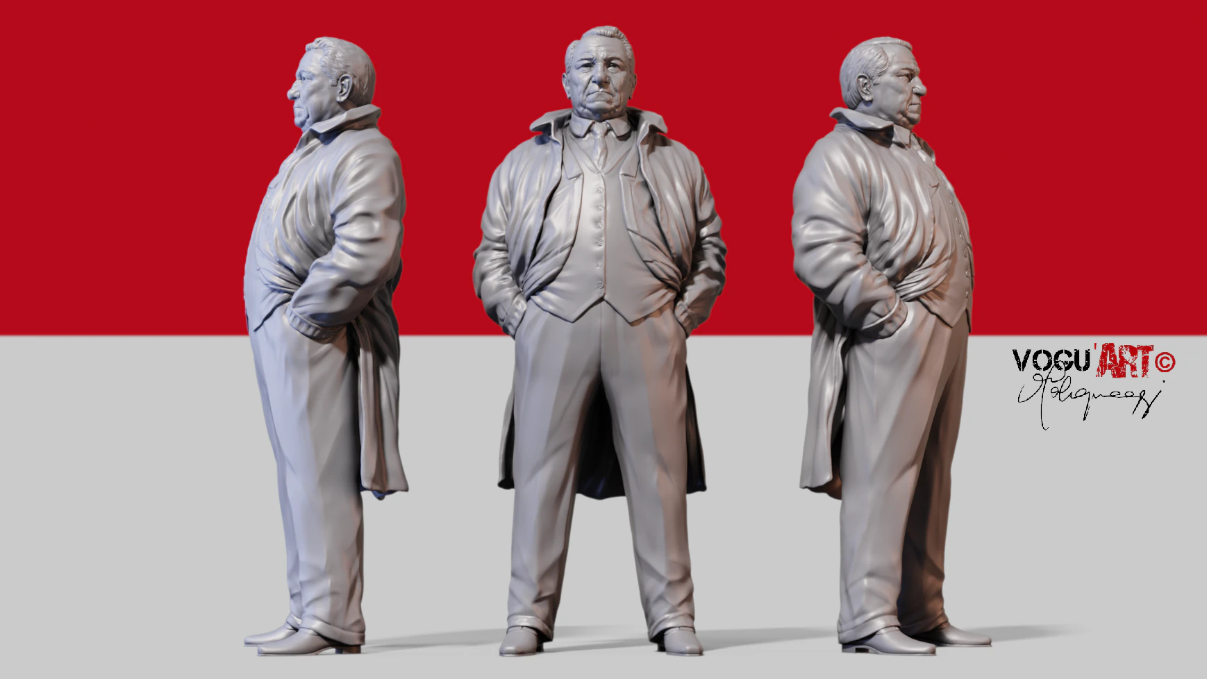 Jean Gabin 3D Print Model .c4d .max .obj .3ds .fbx .stl .blend 
