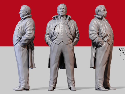 ジャン・ギャバン 3Dプリントモデル