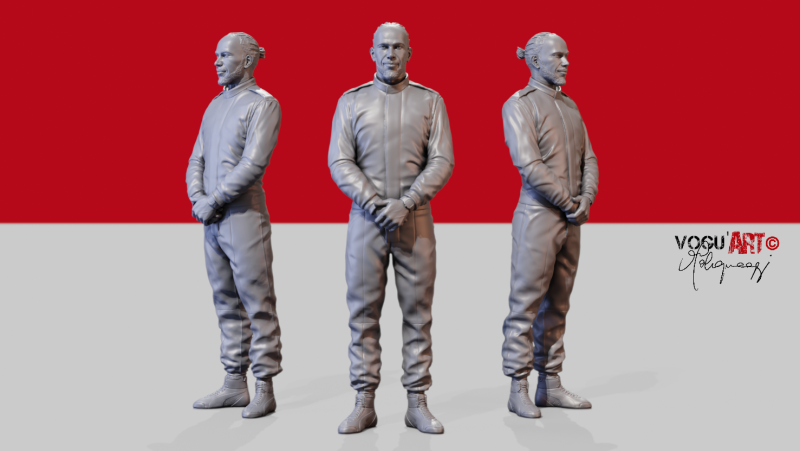 Lewis Hamilton 3Dプリントモデル .c4d .max .obj .3ds .fbx .stl .blend 