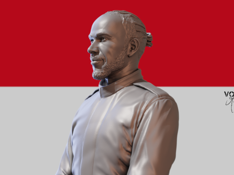 Lewis Hamilton 3Dプリントモデル