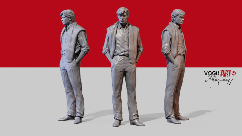 アラン・ドロン 3Dモデル .c4d .max .obj .3ds .fbx .stl .blend