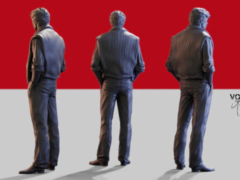 Alain Delon 3D Model