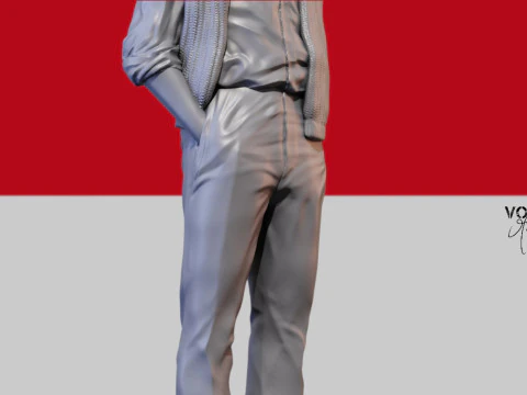 Alain Delon 3D Model