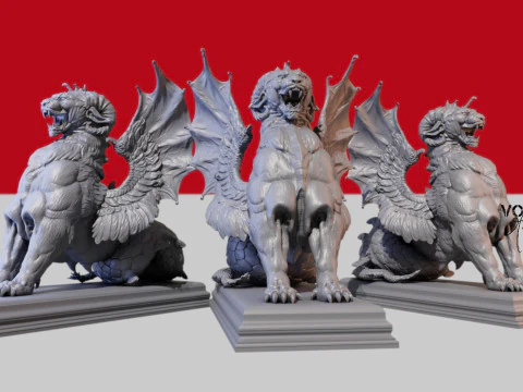 Drago Chimerico Modello di stampa 3D