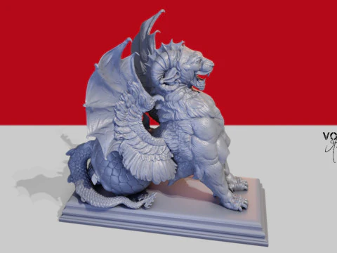 Дракон Химерик 3D Принт Модель