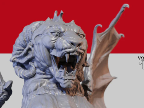 Дракон Химерик 3D Принт Модель