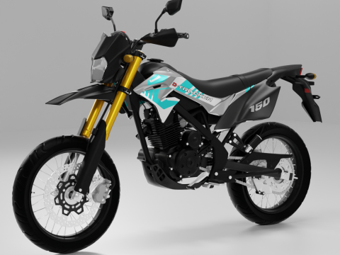 Kawasaki D-Tracker 150 Modello 3D