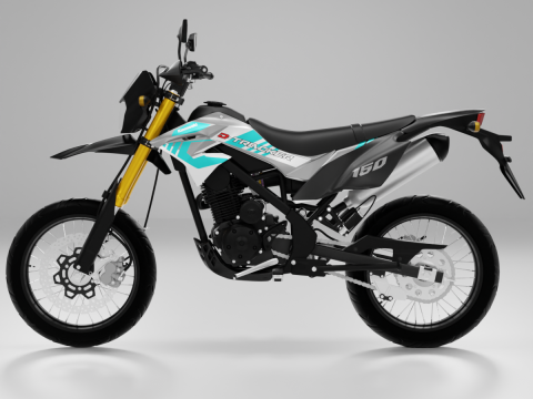 Kawasaki D-Tracker 150 Modello 3D