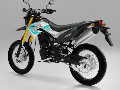 Kawasaki D-Tracker 150 Modello 3D