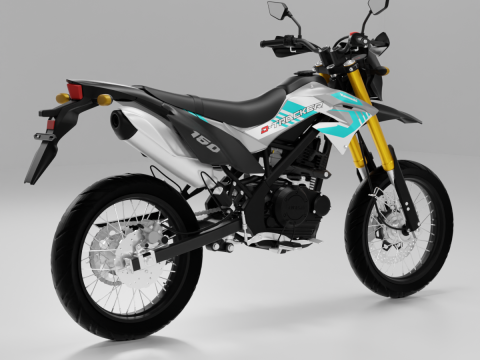 Kawasaki D-Tracker 150 Modello 3D