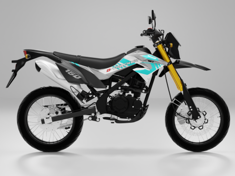 Kawasaki D-Tracker 150 Modello 3D